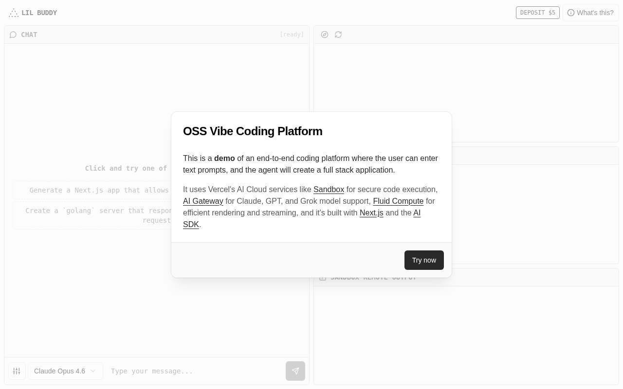 Lil Buddy — the page as it looks right now